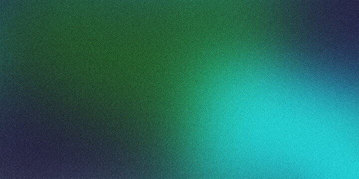 Abstract grainy gradient background. Emerald Neon color theme with blurred, mesh, noise, wave, bokeh, retro vibes elements