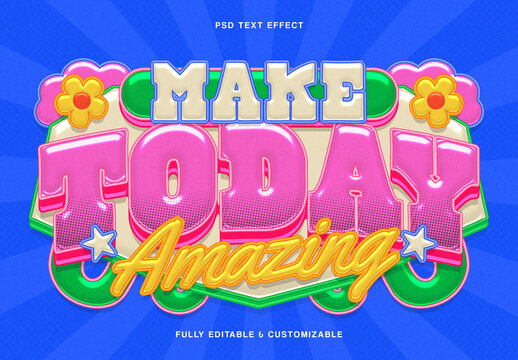 Cute Retro Pop Text Effect