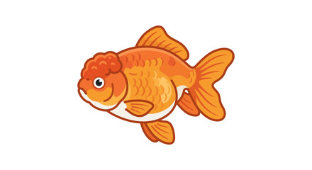 Oranda Goldfish Cartoon Vector Illustration © Suris