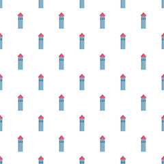 Obraz premium Repeating castle tower pattern creating a medieval architectural background