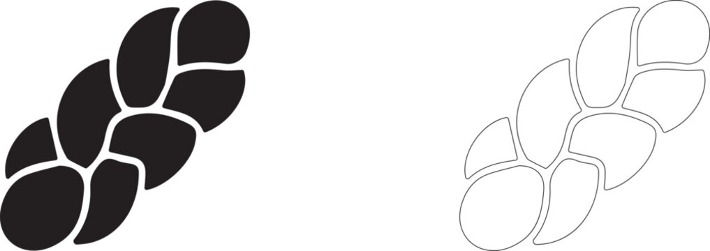 Braided challah bread vector icon filled and outline, traditional sweet brioche braided loaf symbol.