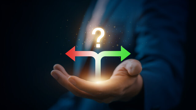 Business Decision Making for Strategic Choice, Risk Assessment, and Opportunity Planning with Directional Arrows, Leadership Guidance, Uncertainty Analysis, and Enterprise Growth Strategy
