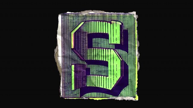 A pack of 26 vibrant drag and drop vintage lettering in a paper riso print style with individual letters that animate into place from torn paper pieces.
