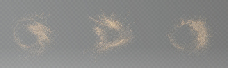 gold Golden sparkling dust wave curved light line magic glitter particles shining effect transparent png background overlay for luxury holiday card design creative graphic projects flickering glowing © Diana