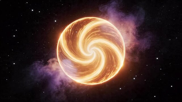 Spiral galaxy in space