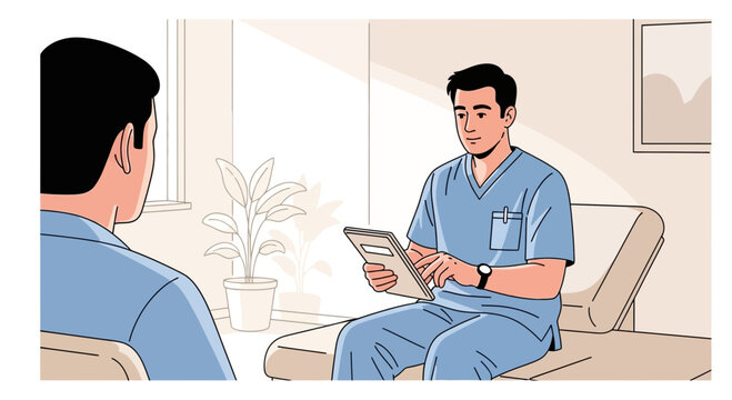 Therapist Consul tation with Patient, Mental Health Support Session