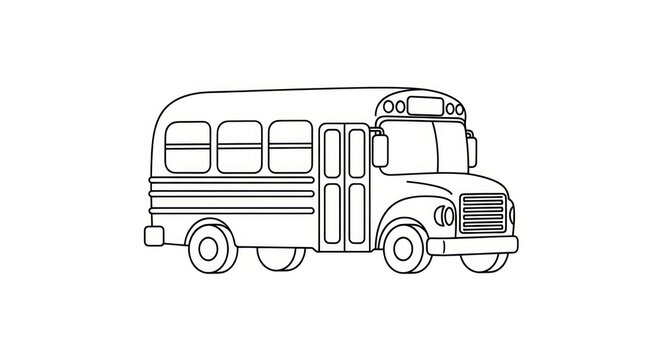School bus vehicle transportation illustration.