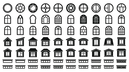 Fototapeta premium JENDELA architectural illustrations showcase various windows and doors designs