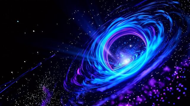 Colorful cosmic swirl with stars