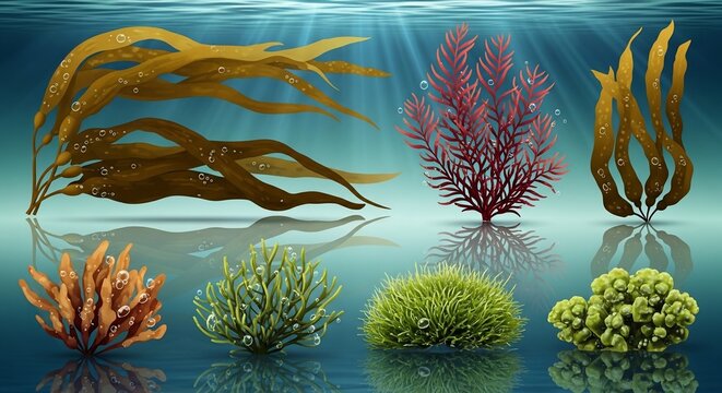 Whispers of the Deep: A Sun-Kissed Symphony of Oceanic Flora
