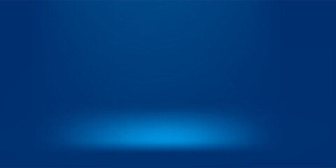 Obraz premium Abstract Luxury gradient Blue background. Smooth Dark blue with Black vignette Studio Banner.