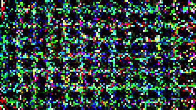 Colorful pixels animation