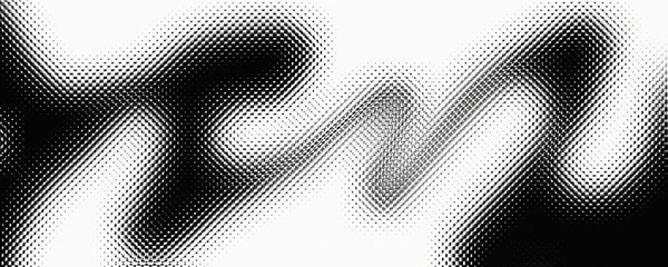 Fotobehang Kunst Abstract black and white halftone wave background banner  © Mifta