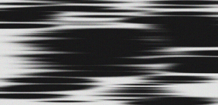 Black and white monochrome texture with intense fine horizontal line effect, resembling TV signal interference, glitch, static, motion effect or video distortion