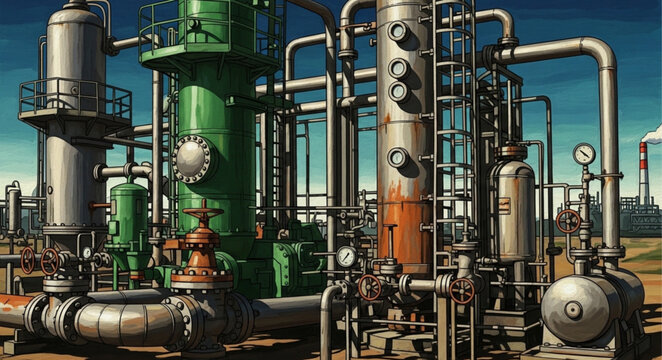 oil refinery plant