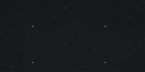 Fototapeta premium Abstract Falling Snowflakes Over Starry Night Sky with Glowing Particles and Cosmic Winter Background