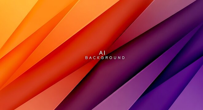 Abstract layered background with diagonal gradients, shifting colors from orange to purple