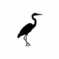 Obraz premium Heron Bird Silhouette Standing