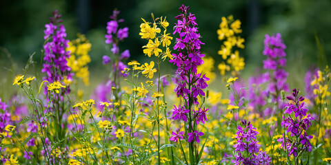 Obraz premium Vibrant Wildflowers in a Meadow