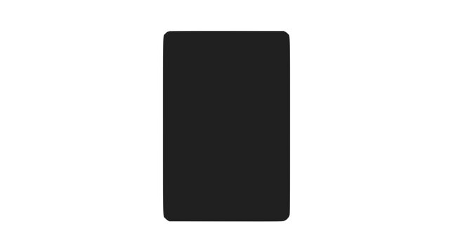 Blank playing card icon on dark background.