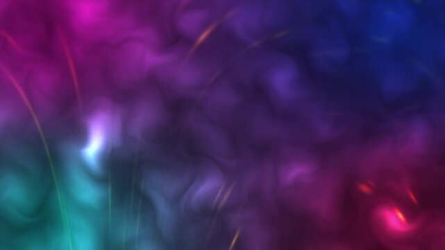 Abstract particle animation background, flowing energy with colors, loop able dynamic 4k video animation