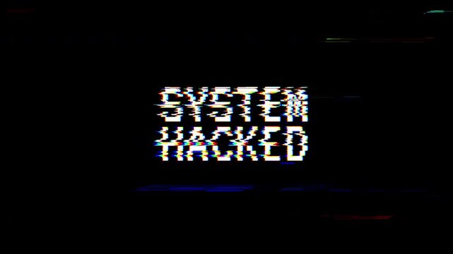System Hacked Glitch Animation Background Loop
