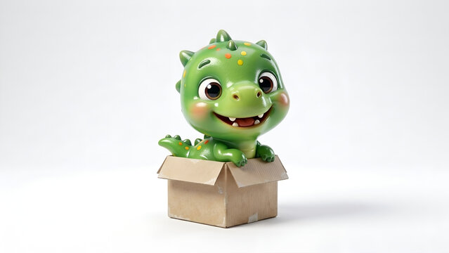Cute Chibi Dinosaur Wallpaper &ndash; 3D Cartoon Dino Art