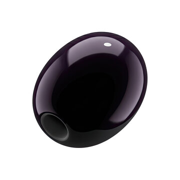 Single black olive isolated on transparent background