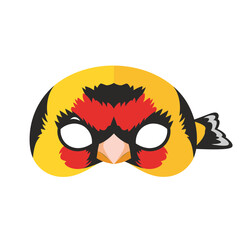 Fototapeta premium Stylized Yellow and Red Bird Head Vector Illustration Logo