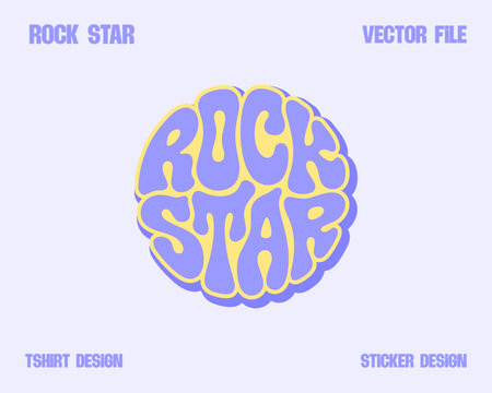ROCK STAR Typography T-shirt /Sticker Design | Kpop Design | Girls T shirt Design