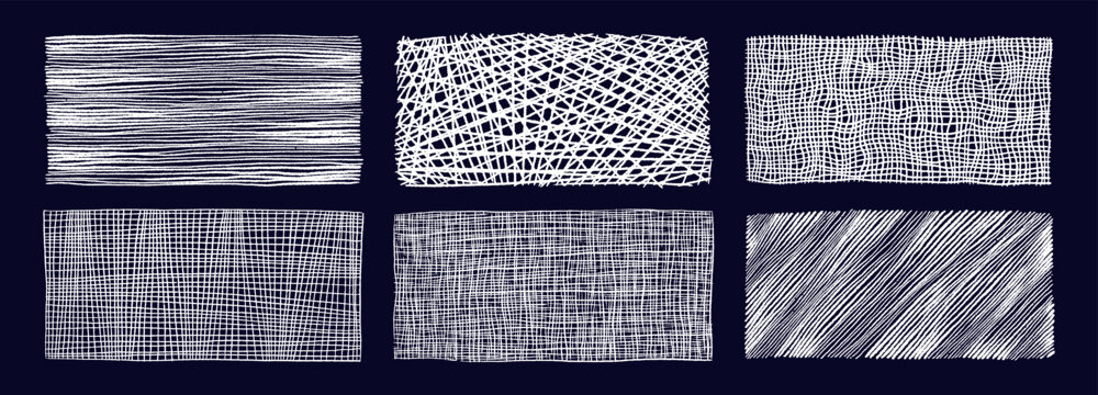Pencil drawn hatch texture with crosshatch shading technique. Geometric line pattern ideal for sketch background, hand drawn artistic project. Diagonal lines create geometric lattice effect