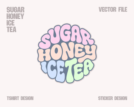 SUGAR HONEY ICE TEA Typography T-shirt Design | Girls T shirt Design | Kpop Design