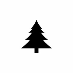 Fototapeta premium Pine tree silhouette icon vector isolated on white background