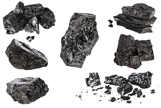 Collection of High Quality Anthracite Coal Mineral Specimens