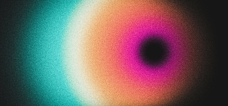 Retro poster background, music party banner cd vinyl record cover design teal orange pink red grainy texture abstract dynamic summer backdrop
