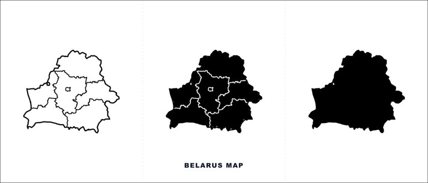 Belarus map with regions