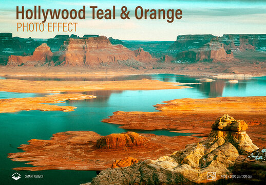 Hollywood Teal and Orange Cinematic Photo Effect