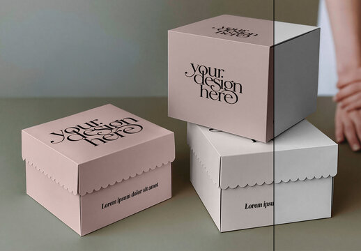 OSquare Packaging Boxes Mockup