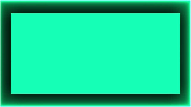 Neon green glowing frame border with soft inner shadow effect for digital overlay and motion