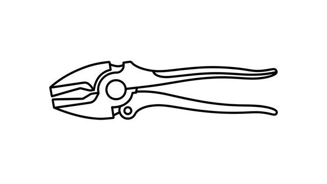 Pliers tool illustration on white background.