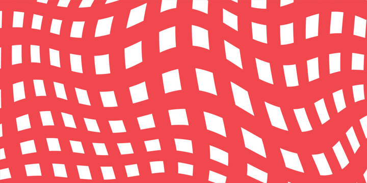 Red and white gingham seamless pattern. Checkered texture for picnic blanket, tablecloth, plaid, clothes. Italian style overlay, fabric geometric background, retro textile design. Vector background.