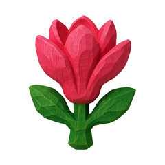 Obraz premium PNG Carved wooden flower illustration