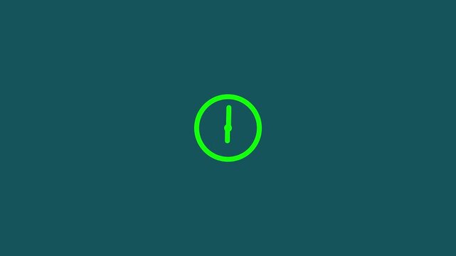 Simple watch face with fast-moving hands. Design. Time on clock is going fast. Hands on clock go fast and speed up time 4k video 