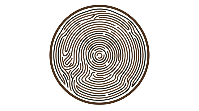 Circular Fingerprint Graphic: Identity, Security, Personalization, Unique Design