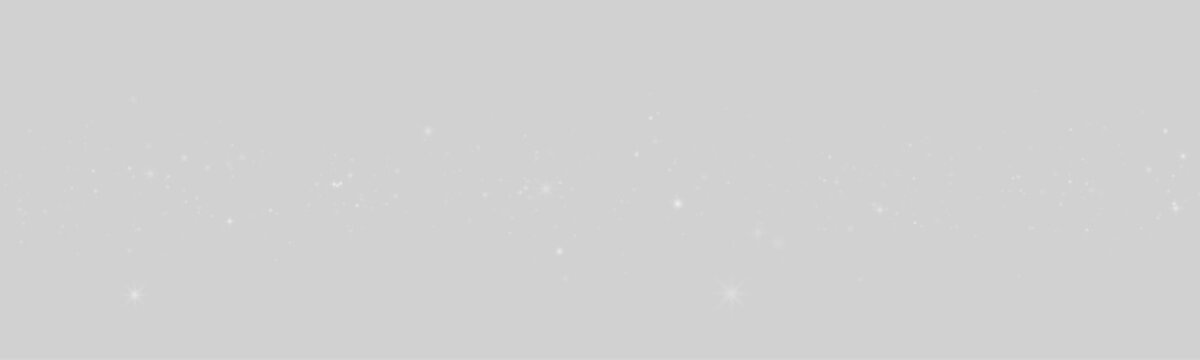 Radiant white snowflakes shimmer with delicate highlights and crystal-clear glow. Fine glitter fills the scene with winter charm. Perfect for transparent vector.
