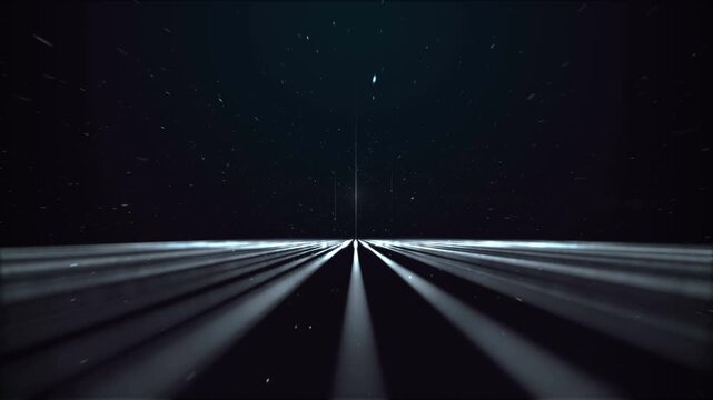 smooth silver lines particles, white horizontal lines loop transparent video, motion background