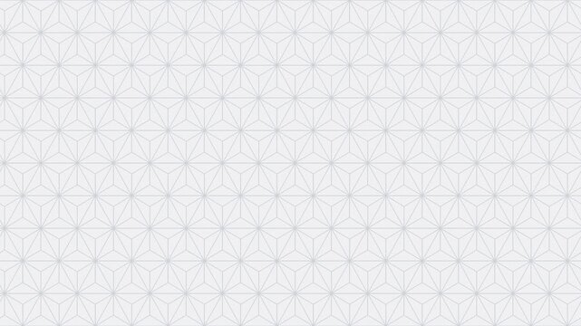 White asanoha japanese hemp leaf pattern scrolling seamless loop traditional background