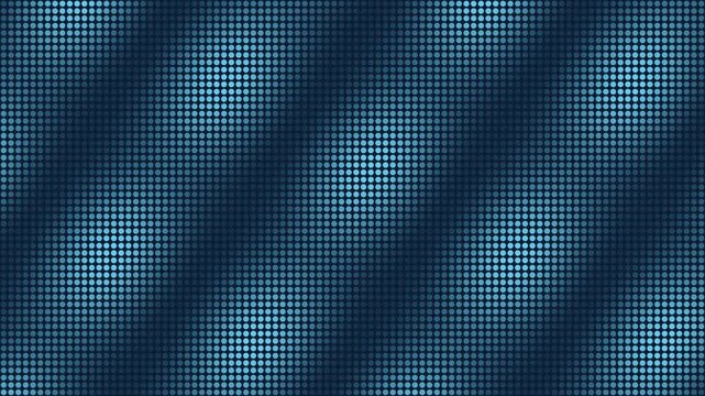 Blue dot matrix panel with waves of light seamless loop stage background