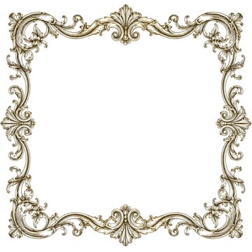 Elegant ornate frame with intricate scrollwork and floral motifs