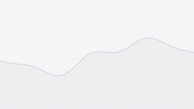 White financial line graph flowing over grid seamless loop market background